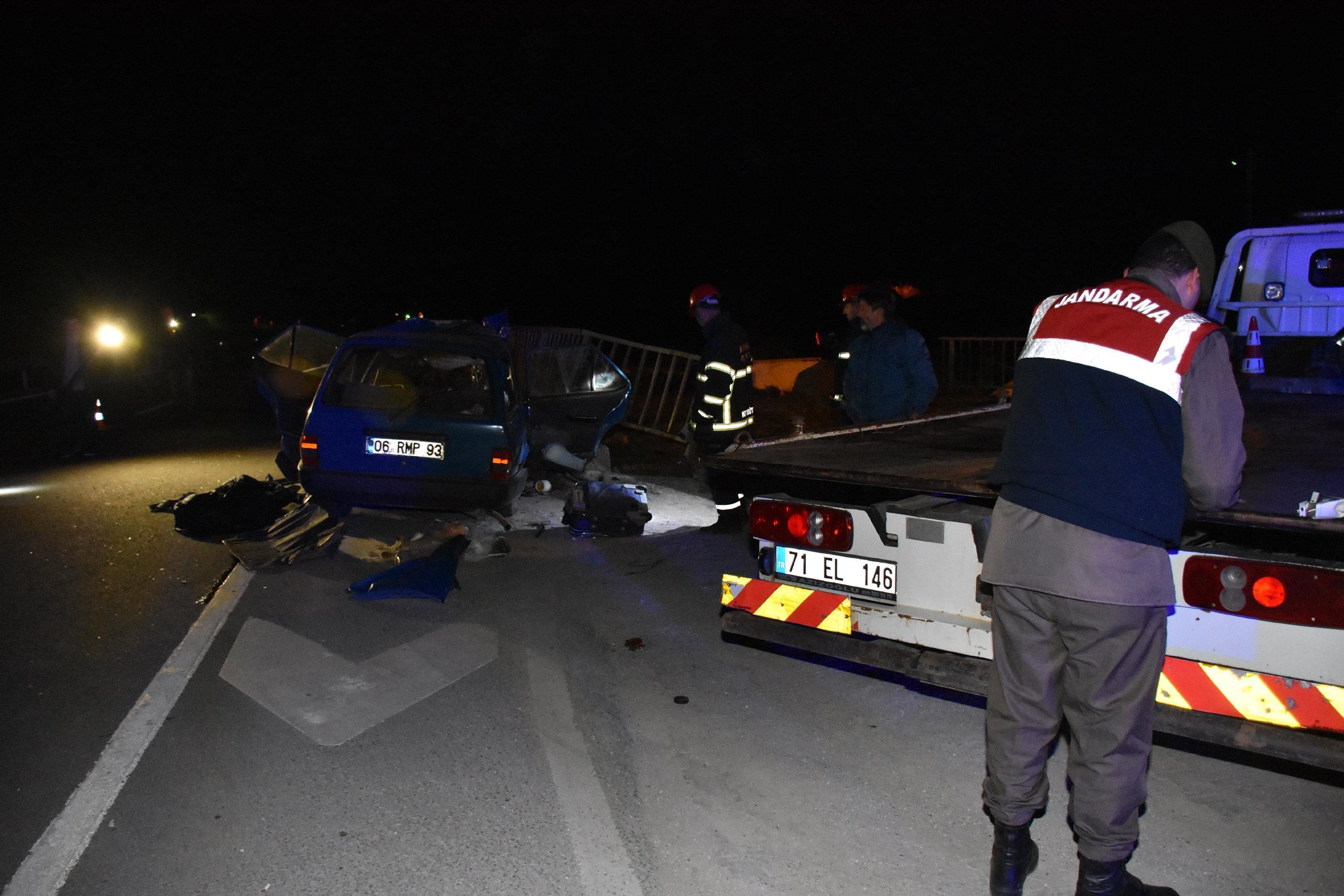 Kırıkkale’de korkunç kaza: 3 ölü, 1 yaralı