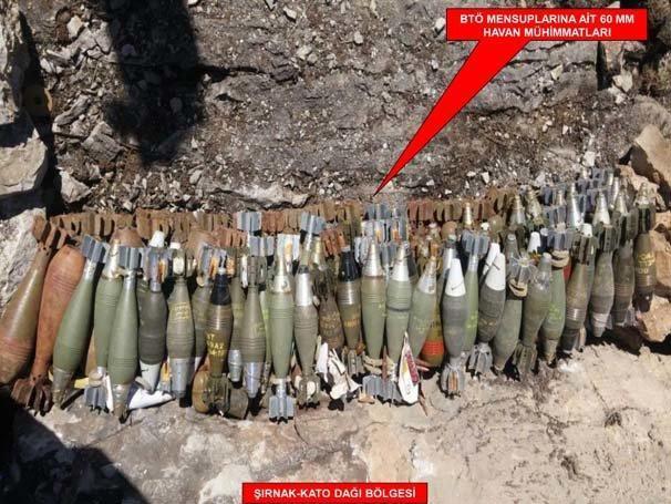 PKKnın Türkiyedeki ana silah ve mühimmat deposu ele geçirildi