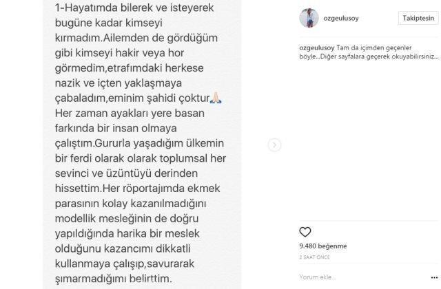 Özge Ulusoy sosyal medya hesabından ‘Fakir’ açıklamasında bulundu
