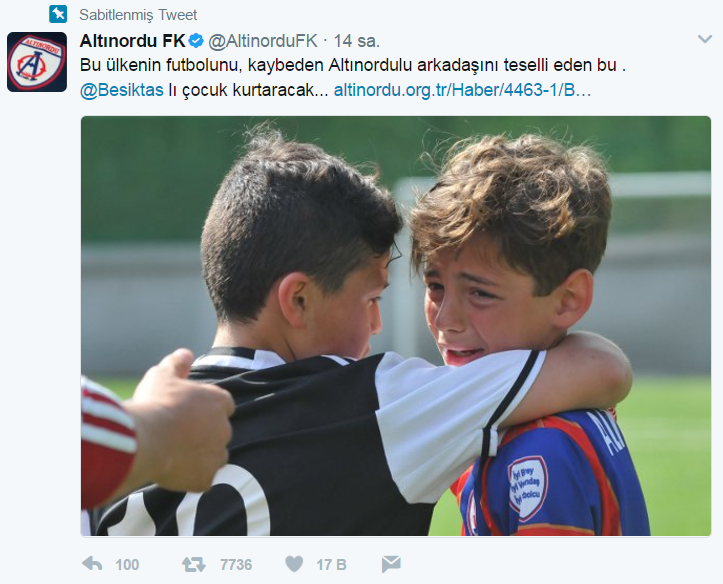 Beşiktaşlı minik futbolcunun Altınordulu rakibini tesellisi Türkiyeyi ağlattı