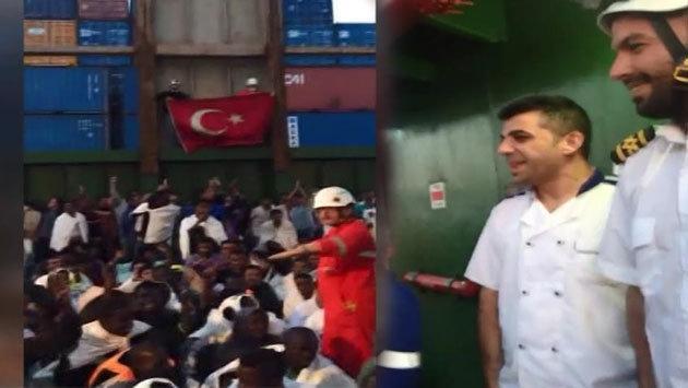 466 kaçak göçmeni ölümden Türk gemisi kurtardı