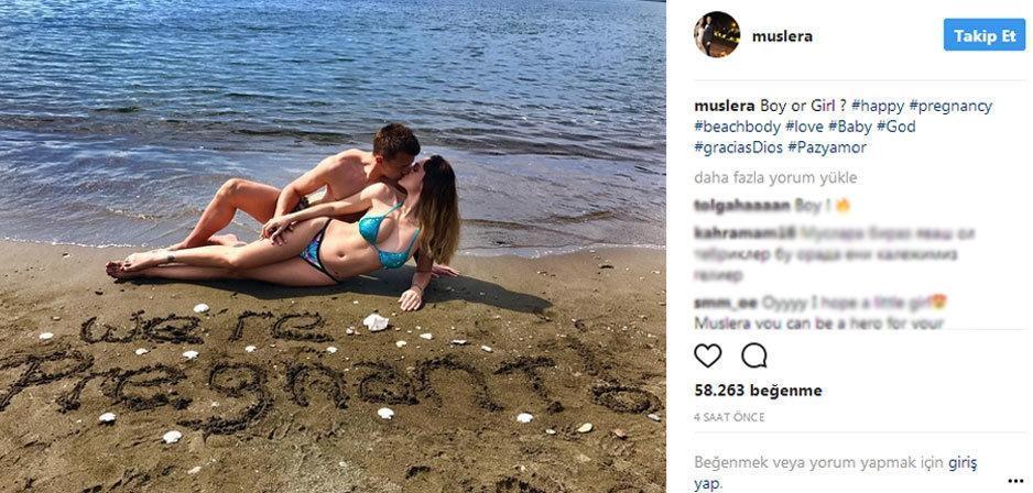 Galatasaraylı Muslera, eşinin hamile olduğunu duyurdu