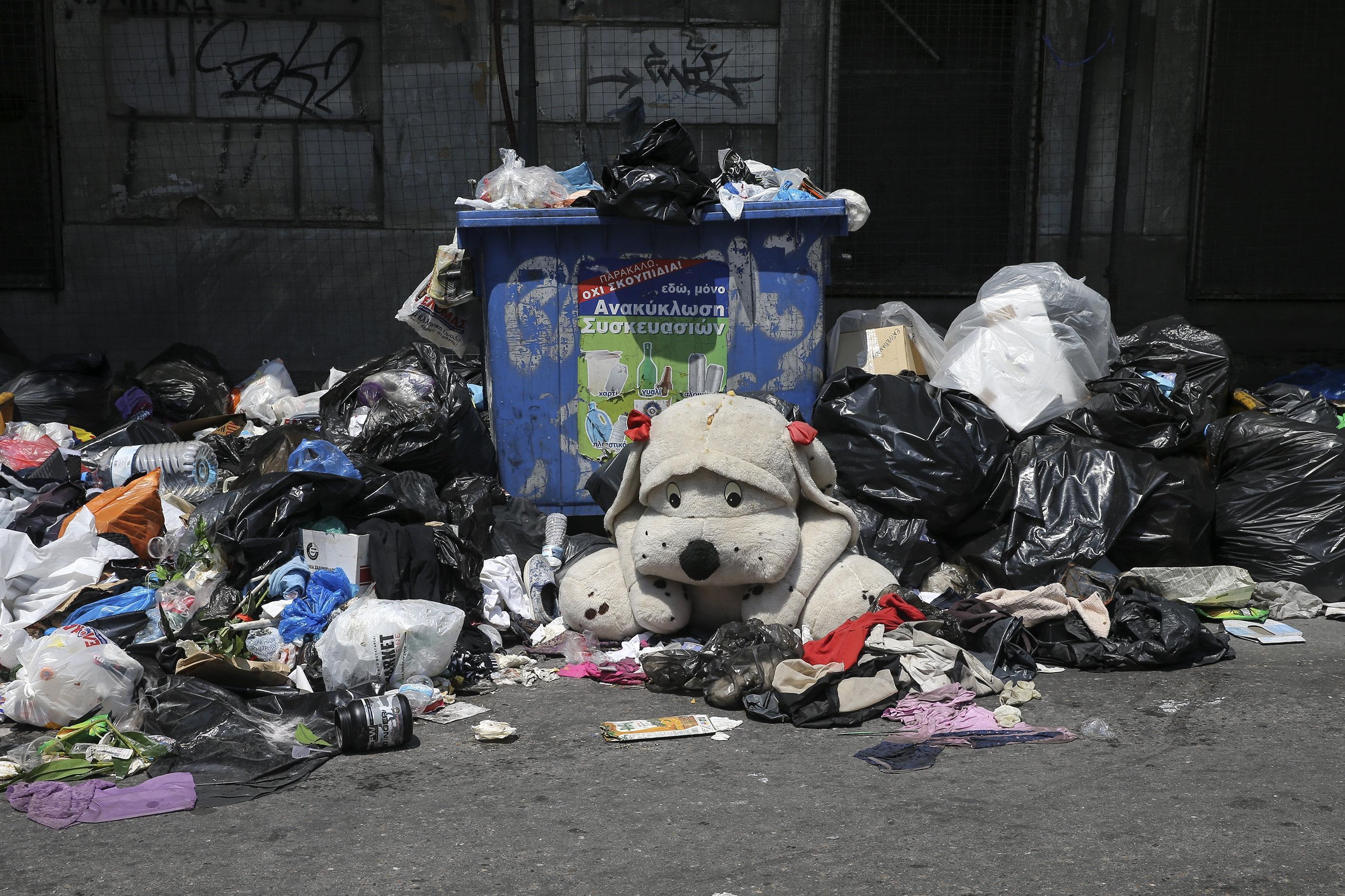 Yunanistanda çöp krizi