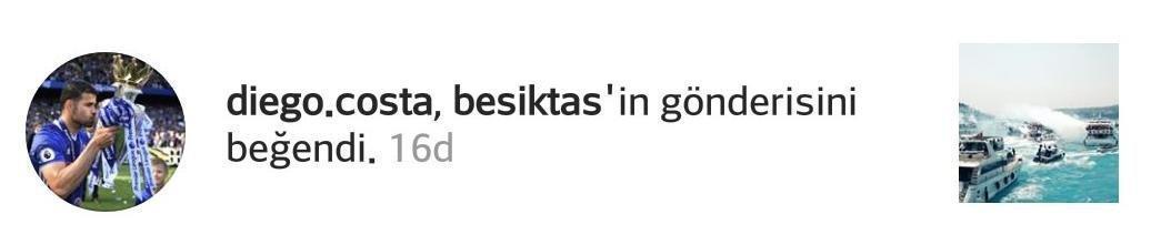 Diego Costa Beşiktaş taraftarını heyecanlandırdı