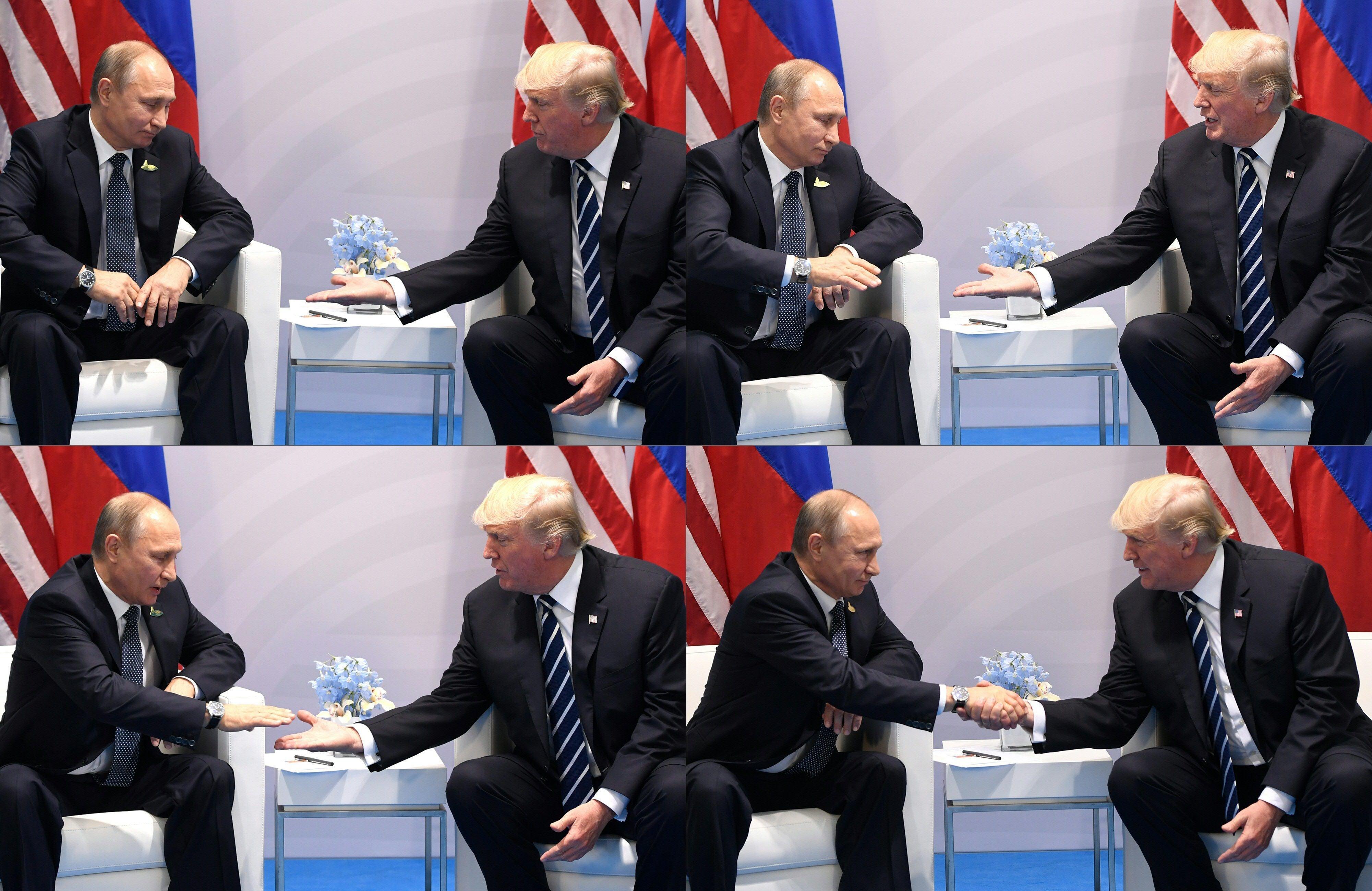 Putin ve Trumpın tokalaşması olay oldu
