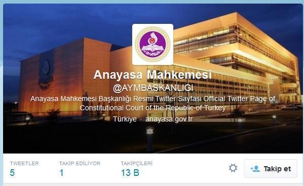 Anayasa Mahkemesi Twitter hesabı açtı