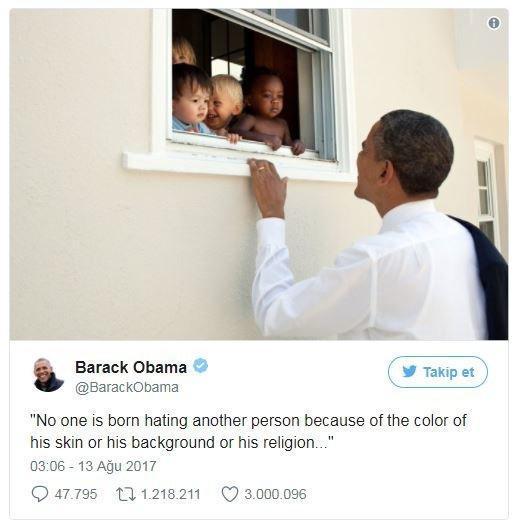 Barack Obama Twitterın en çok beğenilen tweetini attı