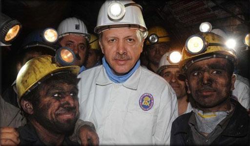 Erdoğana madenci tablosu hediye edildi