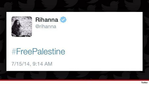 Rihanna Filistin tweetini sildi