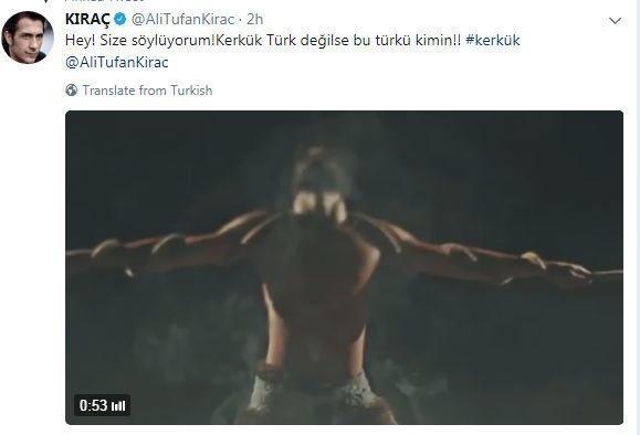 Kıraçtan Kerkük tepkisi: Kerkük Türk değilse bu türkü kimin