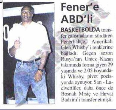 Fenerbahçe ve Galatasaraylı eski basketbolcu Glen Whisby vefat etti
