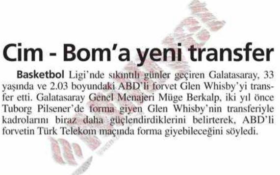 Fenerbahçe ve Galatasaraylı eski basketbolcu Glen Whisby vefat etti