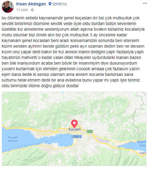 İstanbul Esenyurtta eşini öldüren adam saatler önce video paylaşmış