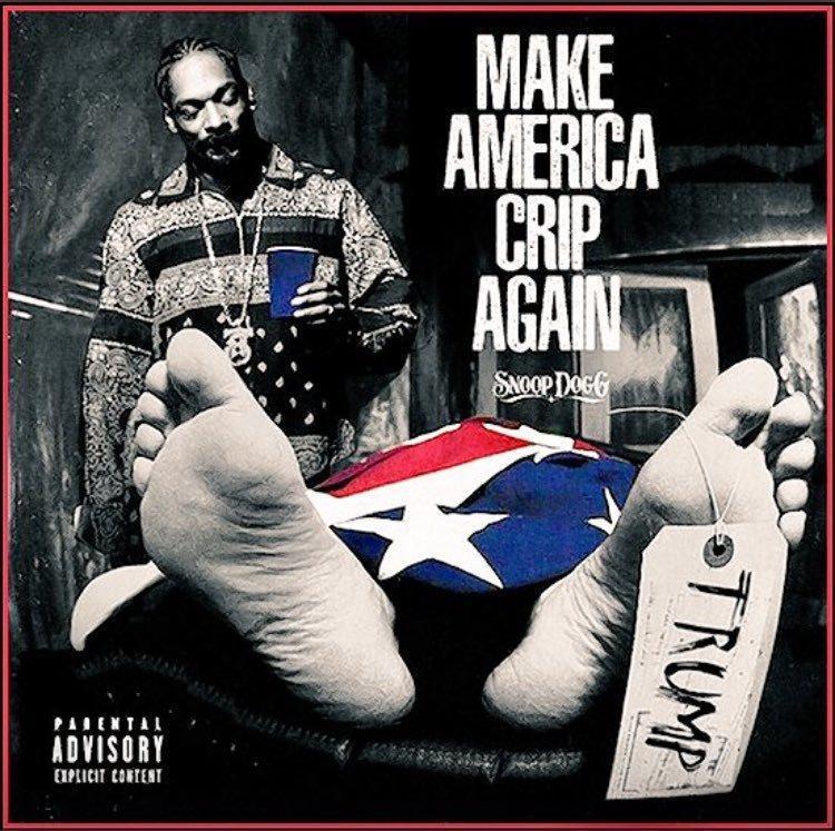 Snoop Dogg albüm kapağında Trumpı kullandı