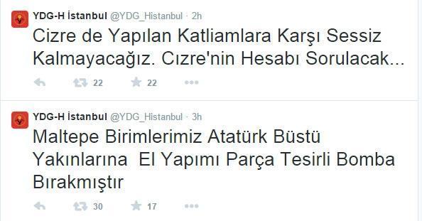İstanbuldaki bombalı saldırıları YDG-H üstlendi