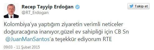 Erdoğan ikinci tweetini attı