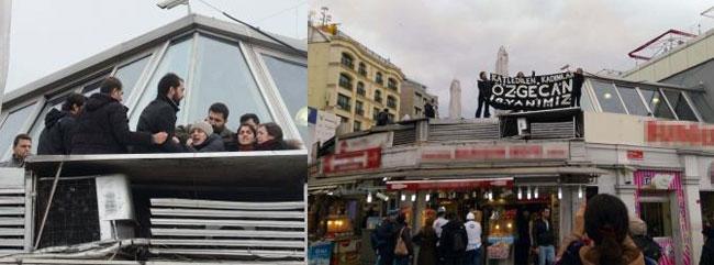 Taksimde Özgecan protestosunda kadınlara gözaltı