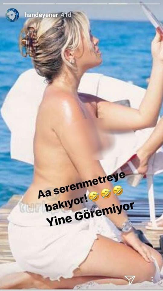 Hande Yener ve Seren Serengil birbirine girdi: Hande, Serenin üstsüz fotoğrafını paylaştı