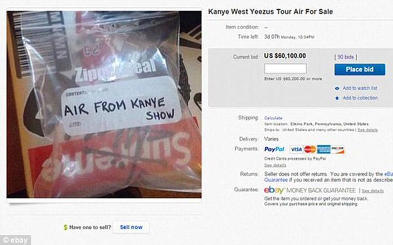 Kanye Westin konser havasına 60 bin dolar verdiler
