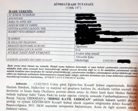 29 öğretmene Erdoğana hakaretten soruşturma