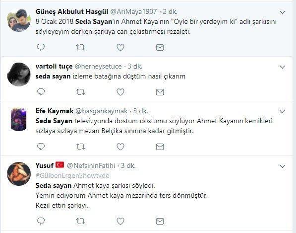 Ahmet Kaya şarkısını söyleyen Seda Sayan sosyal medyanın diline düştü