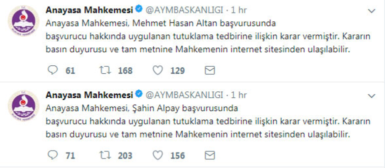 Son dakika: AYMnin Mehmet Altan ve Şahin Alpay kararına ilişkin Bekir Bozdağdan açıklama