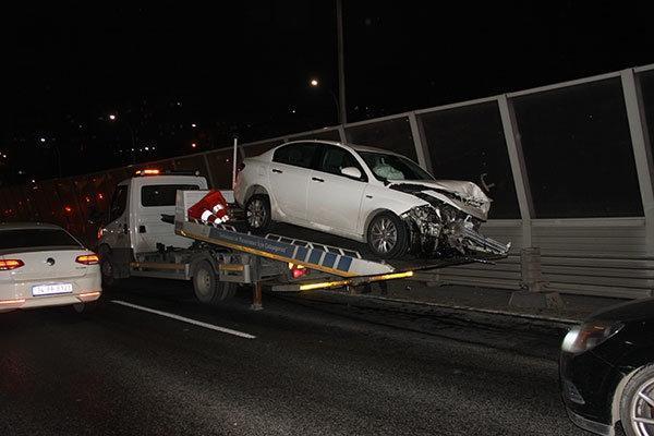 Haliç Köprüsünde kaza: 2 yaralı