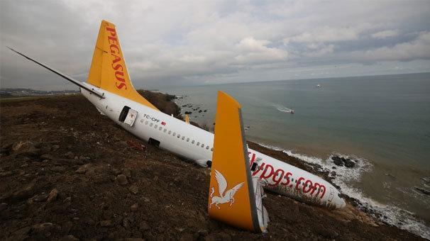 Trabzonda pistten çıkan uçakla ilgili bomba iddia