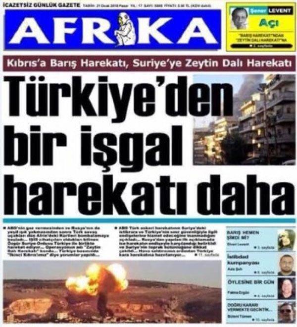 Afrika Gazetesine öfke yağıyor