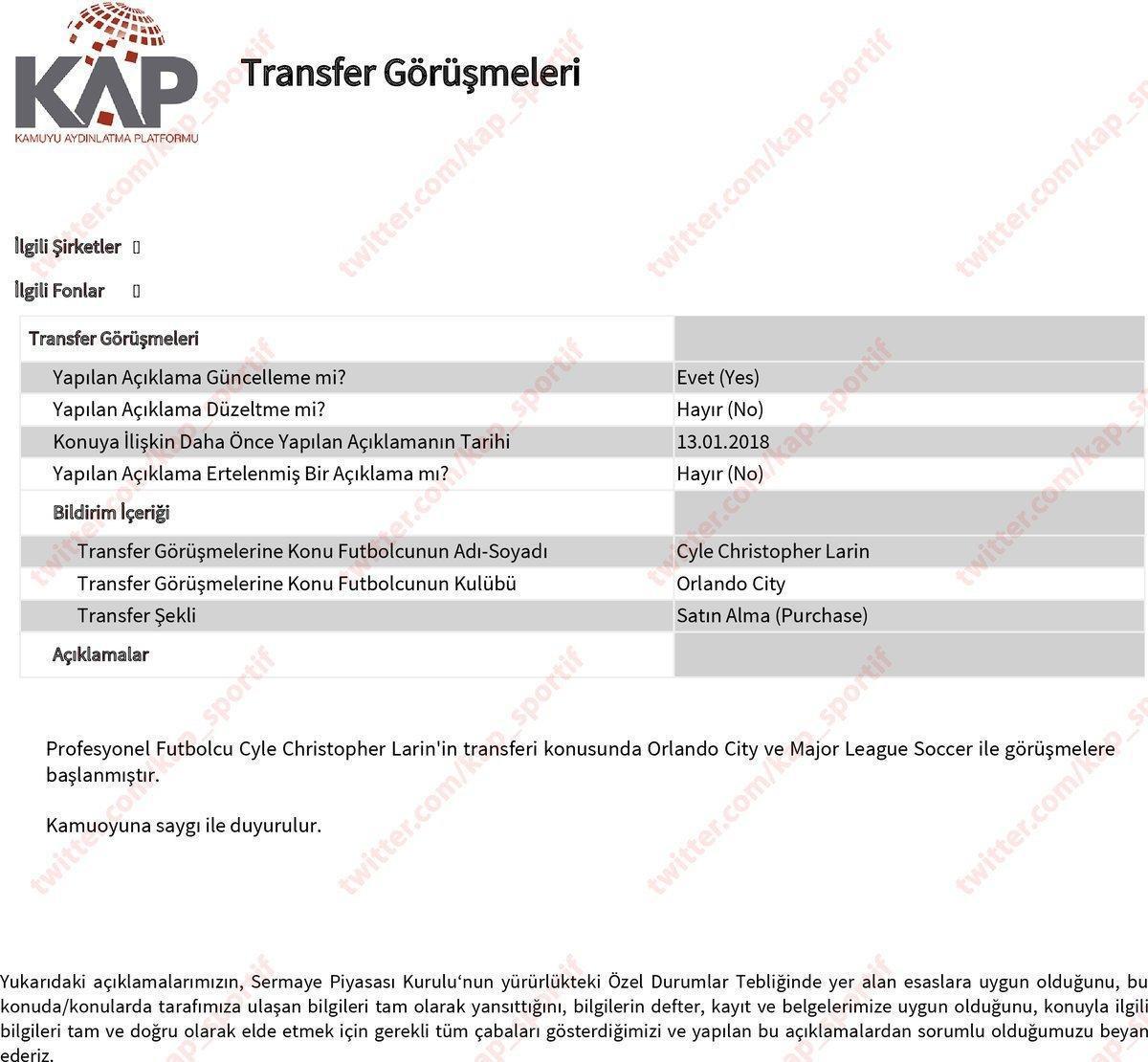 Beşiktaş Cyle Larin düğümünü çözdü Larin KAPa bildirildi