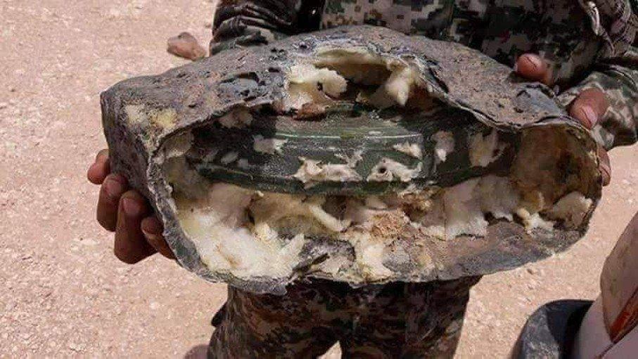 Teröristlerden hain tuzak Zeytin Dalı Harekatına katılan askerler taş süsü verilmiş mayın buldu