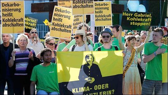 Almanyada kömür karşıtı eylem
