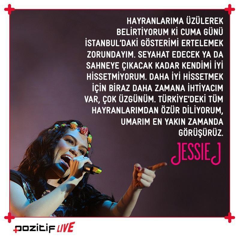 Jessie J konseri ertelendi