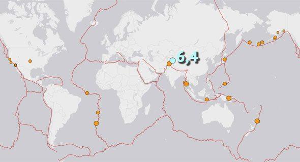 Sincan Uygur Özerk Bölgesinde 6,5 büyüklüğünde deprem