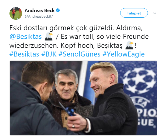 Andreas Beck Beşiktaşı teselli etti