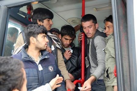 46 yolcu kapasiteli otobüste 165 kaçak yakalandı
