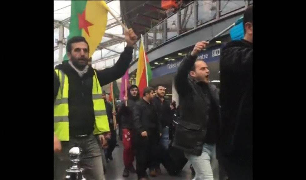 PKK/PYD sempatizanları Londrada tren istasyonu işgal etti
