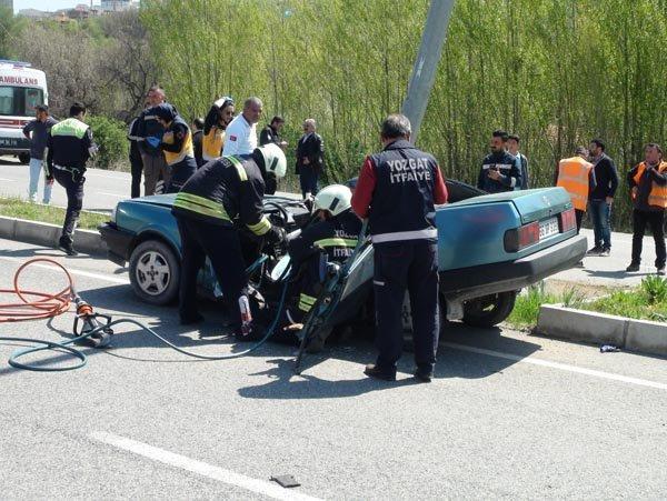 Yozgat’ta korkunç kaza: 2 ölü 1 yaralı