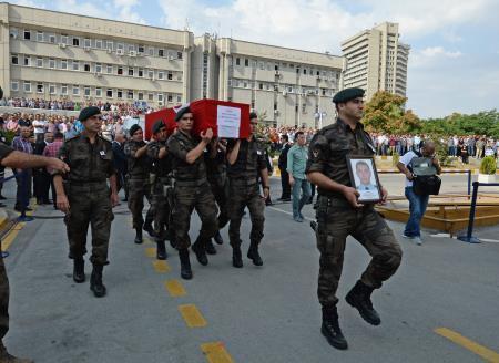 Şehit polis için Ankara Emniyetinde tören