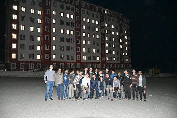 Malatya’daki öğrenci yurdunda Zeytin Dalı Harekâtına ışıklı destek