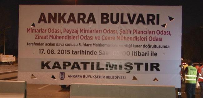 Ankara Bulvarı tekrar açılıyor