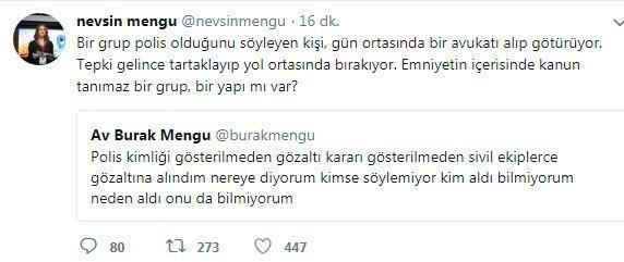 Gazeteci Nevşin Mengünün avukat kardeşi Burak Mengü gözaltına alındı