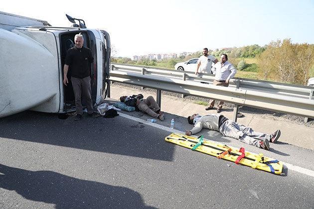 Bakan Soylunun konvoyu önünde kaza: 6 yaralı