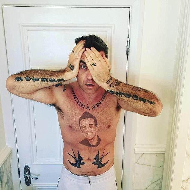 Robbie Williamsın dövmesi hayranlarını ikiye böldü