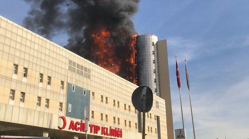 Gaziosmanpaşadaki Taksim Eğitim ve Araştırma Hastanesindeki yangının nedeni belli oldu