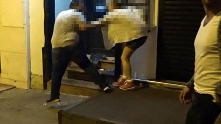 İstiklal Caddesinde kadın dövünce dayak yedi