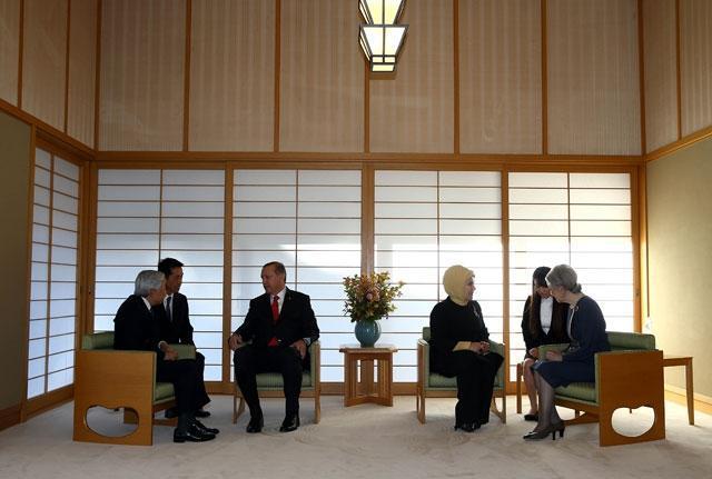 Cumhurbaşkanı Erdoğan, Japon İmparatoru ile görüştü