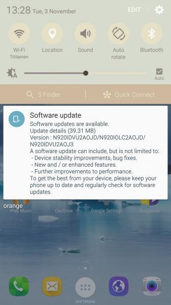 Samsung Galaxy Note 5e güncelleştirme geldi