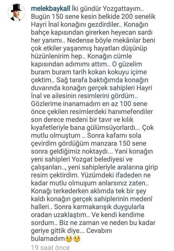 Melek Baykalın sözleri tartışma yarattı