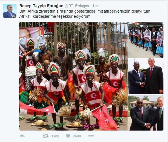 Erdoğandan Afrika paylaşımı